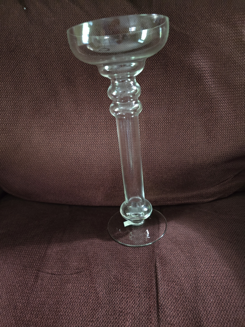 NWOT Elements Clear Glass Ribbed Floating Candle Holder